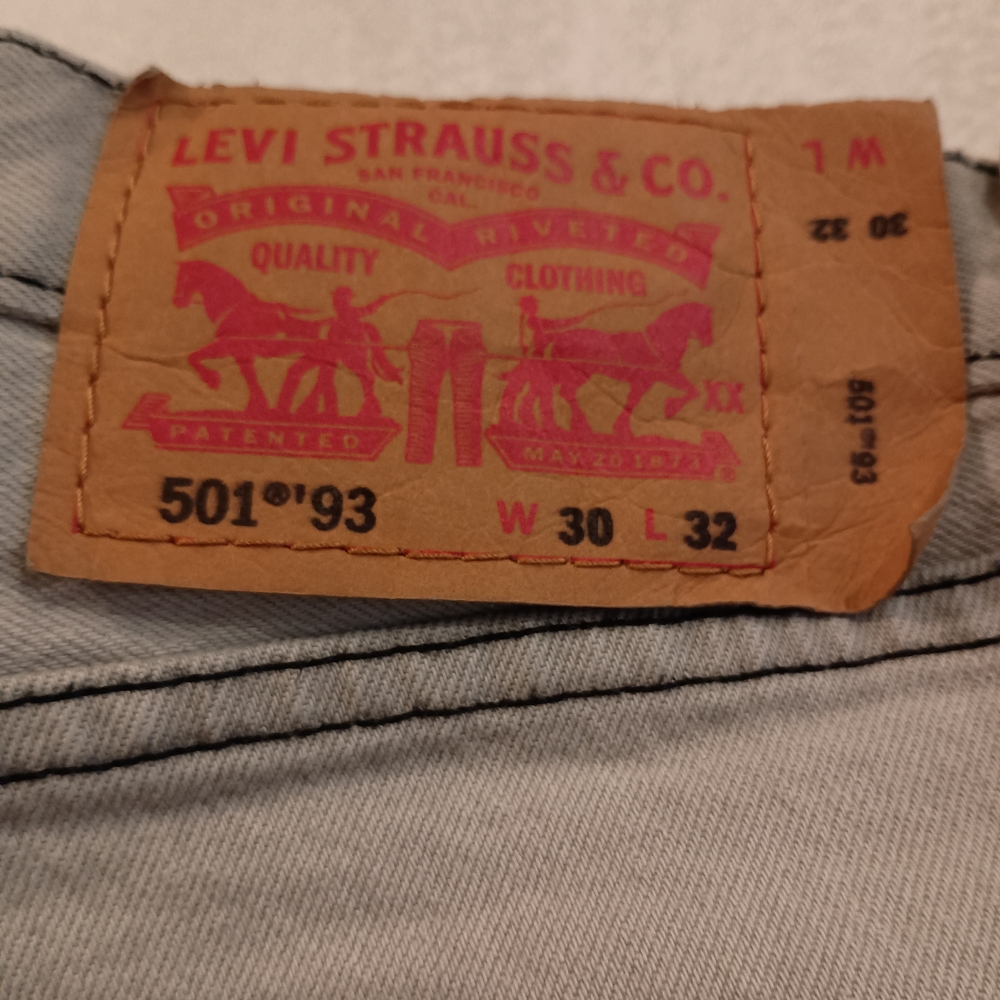 Levi's Men's 501 '93 Straight Leg Jeans 90's Vibes And Fit Button Fly Size 30X32 - Picture 13 of 13